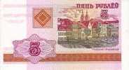BIELORUSSIE    5 Rublei  Daté De 2000    Pick 22     ****** UNC  BANKNOTE ****** - Bielorussia