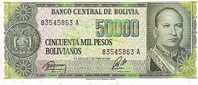 BOLIVIE   5 Centavos De Boliviano / 50 000 Pesos Bolivianos  Non Daté (1987)   Pick 196    *****BILLET  NEUF***** - Bolivië