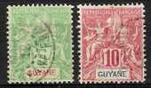 GUYANE N° 43 Et 44 Oblitérés (Côte 2€5) - Sonstige & Ohne Zuordnung