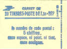 Carnet 20 Timbres 1.30 Rouge Sabine De Gandon Gomme Brillante - Altri & Non Classificati