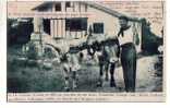 TRES BELLE CARTE/ FERME DU PAYS BASQUE AVEC FERMIER ET BOEUFS  A GROSSES CORNES - Spannen