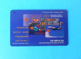 KALENDAR 1995 - Croatia Mint & Rare Card, Only 2000. Ex. ** 1st EDITION ** Calendar Calender Calendrier Plane Avion - Croatia