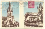 38 SISSONNE, L´église Et L´église Après Le Recul Des Allemands .  Pottelain Goux . - Sissonne