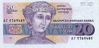 BULGARIE  20 Leva émission 1991  Pick 100   ****BILLET  NEUF**** - Bulgarie