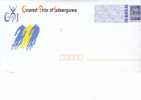 PAP ISBERGUES (PAS DE CALAIS) : CYCLISME LE GRAND PRIX NOUVEAU Avec Vignette "France 20g" - Listos Para Enviar: Transplantes/Logotipo Azul