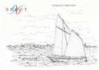 Brest 96, Carte Pub.,chaloupe Sardiniére Du Pays Vannetais ,début 1900, Dessin De P. Mallet Magnifique!!! - Pesca