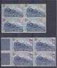 FRANCE 2 BLOCKS OF 4 RAILWAY STAMPS "LOCOMOTIVE" NEVER HINGED! - Neufs