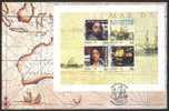 Australia - 1985 Explorers Souvenir Sheet Maxicard - Maps, Sailing Ships, Explorers - Schiffahrt