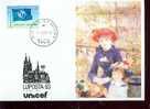 NATIONS UNIES GENEVE CARTE UNICEF  DE 1983 LUPOSTA - UNICEF