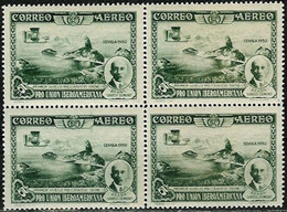 SPAIN..1930..Michel # 554..(white Paper)..BLOCK OF FOUR...MNH. - Ongebruikt