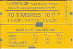 Carnet 10 Francs Marianne De Briat 4 X 2.30 , 4 X 0.10 , 2 X 0.20 - Sonstige & Ohne Zuordnung