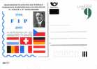 Entier Postal De 2001 Sur Carte Postale Avec Illust. Des Drapeaux Des Nations Formant La Fédé. Int. De Phil. - Postcards