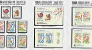 1988 SEOUL Olympic Souvenir 8 T + 4 Blocs - Estate 1988: Seul