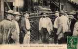71 MONTCEAU LES MINES Types, Montée Des Ouvriers, Mineurs, Trés Beau Plan, Ed Viard 24, 1913 - Montceau Les Mines