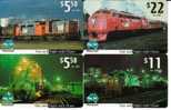 AUSTRALIA SET OF 4 DAY & NIGHT TRAINS  TRAIN  THEME FACE VALUE  $44   MINT  2500 ONLY !!!  SPECIAL PRICE - Australien