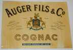 Publicité  Cartonnée "COGNAC AUGER FILS" - Placas De Cartón