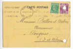 Carte Postale Tarif Du 6/01/49 Cp + De Mots 8/02/ 1949 Cérès De Mazelin 2f + 10 F  Marianne De Gandon  Trou  Cad Thonon - 1945-47 Ceres De Mazelin