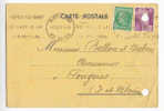 Carte Postale Tarif Du 6/01/49 Cp + De Mots 8/02/ 1949 Cérès De Mazelin 2f + 10 F  Marianne De Gandon  Trou  Cad Thonon - 1945-47 Ceres Of Mazelin