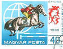 EQUITATION TIMBRE OBLITERE MAGYAR POSTA OTTUSA 1969 - Horses