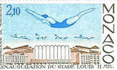 NATATION TIMBRE NEUF MONACO CHAMPIONNAT DE NATATION INAUGURATION DU STADE LOUIS 2 1985 - Schwimmen