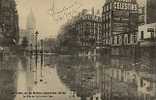 CP Ancienne  Animée - Paris Inondé - La Crue De La Seine Janvier 1910 La Rue De Lyon Pour Hanoï Tonkin Viet-Nam - Inondazioni