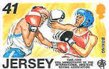 BOXE TIMBRE NEUF JERSEY 50EME ANNIVERSAIRE DE LASSOCIATION AMATEUR DE BOXE 1996 - Boxe