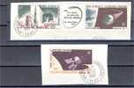 TAAF / FSAT SATELLITES 1965 ON PIECES, 3 DIFF STAMPS - Usados