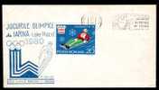 Romania 1980 Special Cover With Flamme Hockey,Olympic Games Lake Placid. - Inverno1980: Lake Placid