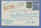 768+771 Op Aangetekende Brief Met Cirkelstempel VERVIERS Op 6/9/50 + Stempel IN DE BUS GEVONDEN / TROUVE A LA BOITE !!! - 1948 Exportation