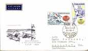 Fdc Sports > Patinage Artistique Tchecoslovaquie 1964 Par Avion Complet Yt 1318-19 Etudiants Patinage Et Ski - Patinaje Artístico