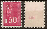 0.50 C Marianne De Bequet Roulette N° 1664 E Numéro Rouge Cote 25 Euros. - Coil Stamps