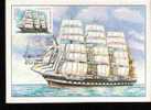 RUSSIE CARTE MAXIMUM NUM.YVERT 4851  BATEAUX GRANDS VOILIERS - Maximumkarten