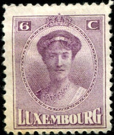 Pays : 286,04 (Luxembourg)  Yvert Et Tellier N° :   121 (*/o) - 1921-27 Charlotte Voorzijde