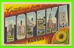 TOPEKA, KS - GREETINGS FROM - C.T.& CO. - PALMER NEWS CO - - Topeka