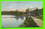 ROCHESTER, NY  - WALK AND BIRD CAGE, SENECA PARK - ANIMATED - CARD TRAVEL IN 1908 - - Rochester