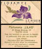 PUBLICITÉ - CARTE PARFUMÉE Avec FLORAMYE - L. T. PIVER, PARIS - AU DOS: PUBLICITÉ Pour PARFUMEUR De BUCAREST, RO (x-596) - Antiquariat (bis 1960)