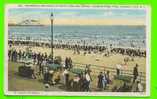 ATLANTIC CITY, NJ - BOARDWALK & BEACH AT SOUTH CAROLINA AVE, SHOWING STEEL PIER - TRAVEL IN 1926 - - Atlantic City