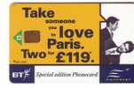 United Kingdom - England -  Take ...  ( Special Edition Phonecard ) - BT Werbezwecke