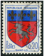 Pays : 189,07 (France : 5e République)  Yvert Et Tellier N° : 1510 C (o)  Trois Bandes De Phosphore - 1941-66 Armoiries Et Blasons
