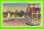 NEW YORK CITY, NY - COLUMBUS CIRCLE ANIMATED TRAMWAYS  AND CARS - - Places & Squares