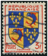 Pays : 189,06 (France : 4e République)  Yvert Et Tellier N° :  954 (o) - 1941-66 Coat Of Arms And Heraldry