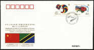 PFTN.WJ-007 CHINA-Tanzania  DIPLOMATIC COMM.COVER - Cartas & Documentos