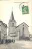 87 - HAUTE  VIENNE - AMBAZAC - L'EGLISE - PLACE ANIMEE - Ambazac