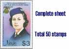 SCOUTS Nevis 1986 Girl Guides $3, Sheet:50 Stamps  (cat.val € 36,54) - St.Kitts And Nevis ( 1983-...)