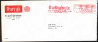 BURRY'S.The Quakar Oats Company Eagle. Licorne. EMA De 1968. U.S. POSTAGE De ELISABETH (N.J).""Pitney Bowes" - Storia Postale