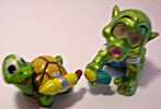 KINDER EU 1999 GALIXINI  TURBIX & GALAXININO + BPZ FR NL - Aufstellfiguren