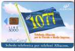 Italy CHIP CARD Albacom - Flag - Flags 1077  ( See Scan For Condition ) - Andere & Zonder Classificatie