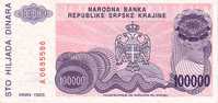 CROATIE   100 000 Dinara  Daté De 1993   Pick R22a     ***** BILLET  NEUF ***** - Kroatië