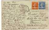 Semeuse 5c Et 25c Tvert 158 Et 140 Sur CP Pour La Tchécoslovaquie, Omec Paris Départ De 1923 - Postal Rates