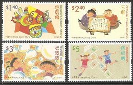 2004 HONG KONG - TOYS & GAMES- 4V STAMP - Neufs